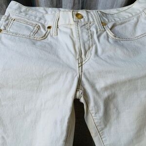 White with Gold Ralph Lauren 867 Jeans Pants